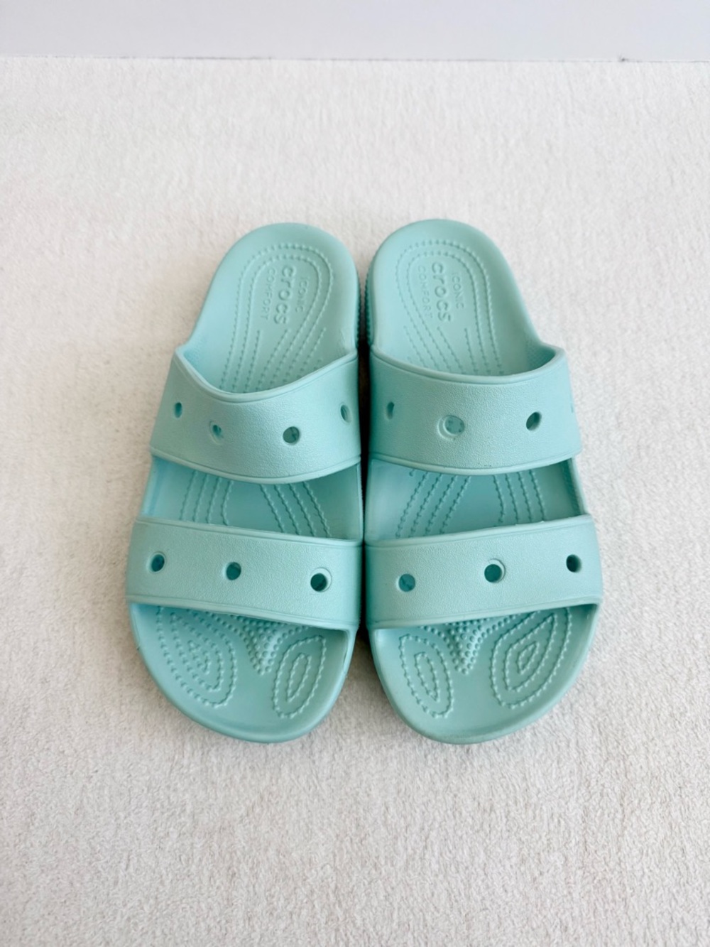CROCS Light Blue Classic Slide Sandals M7/W9 Charms Included Separately
